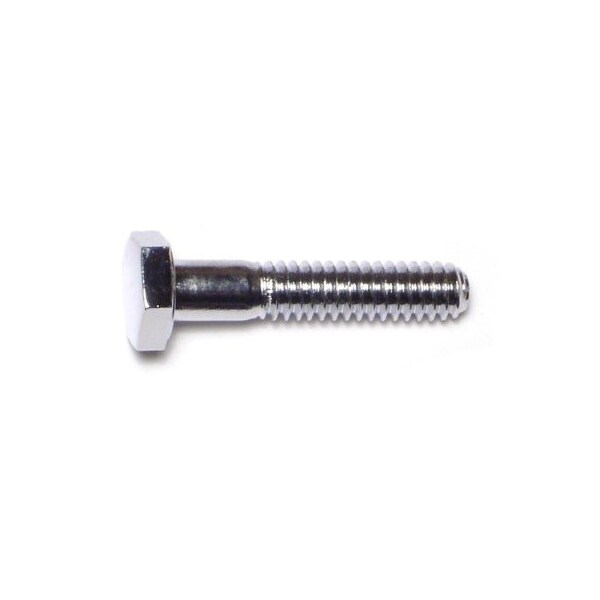 Midwest Fastener Grade 5, 1/4"-20 Hex Head Cap Screw, Chrome Plated Steel, 1-1/4 in L, 10 PK 74066 - main